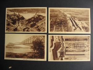 Canada 4 mint 1930 official pictorial stationery, postcards, 51, 53, 259, 305