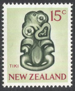 NEW ZEALAND 1968, 15c, Sc 395 MNH, VF Tiki God