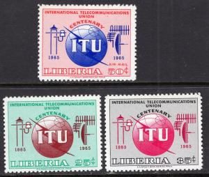 Liberia 429-430,C168 ITU MNH VF