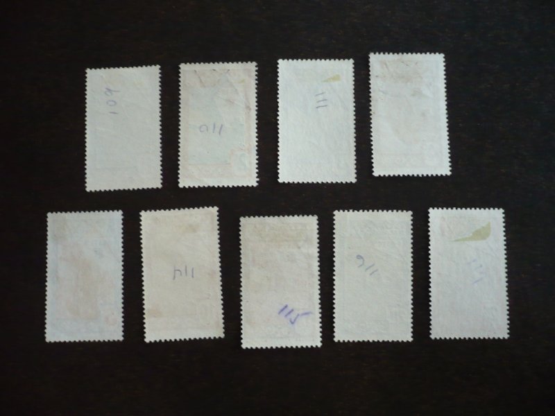 Stamps - French Guiana - Scott# 109-117 - Used Set of 9 Stamps