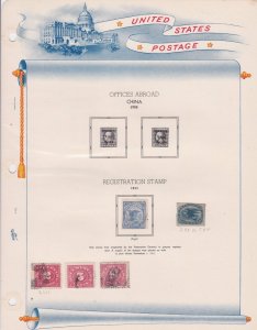 united states registration  stamps on album  page ref r8994