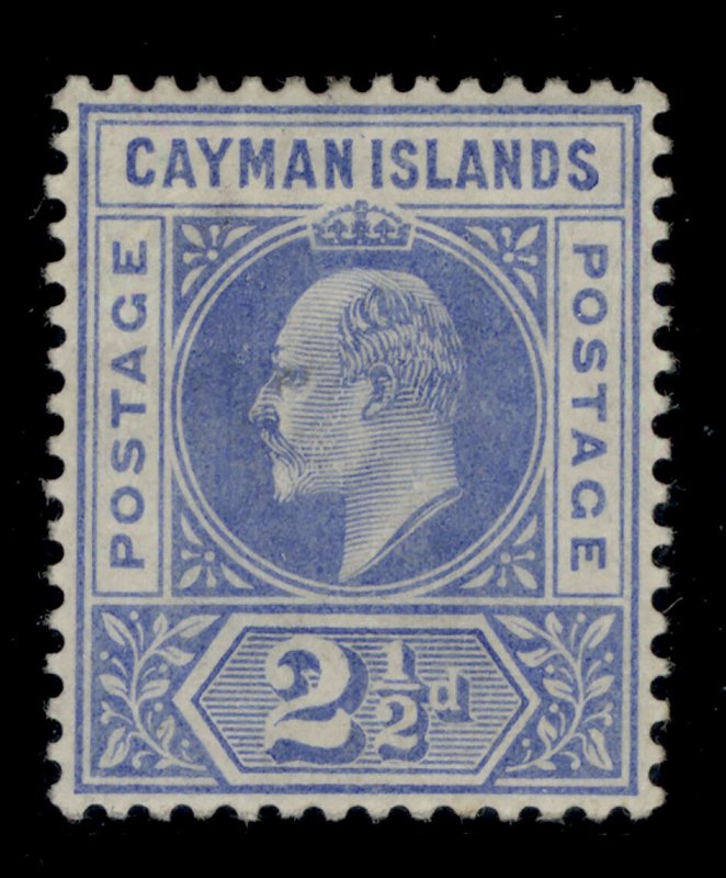 CAYMAN ISLANDS EDVII SG5, 2½d bright-blue, M MINT. Cat £11.