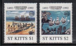 St Kitts 341-2 Columbus Mint NH