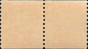 # 1055bv DRY PRINT SMALL HOLES TAGGED Line Pair BROWN GUM MINT NEVER HINGED (...