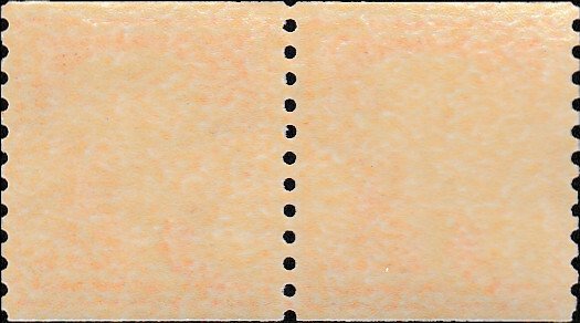 # 1055bv DRY PRINT SMALL HOLES TAGGED Line Pair BROWN GUM MINT NEVER HINGED (...