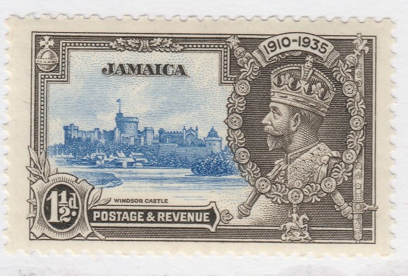 British Colony Jamaica Silver Jubilee 1935 1 1/2d MH* Stamp A22P19F8962