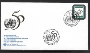 UN Vienna 178 50th UN FDC Geneva Cachet