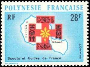 French Polynesia #272, Complete Set, 1971, Scouts, Hinged