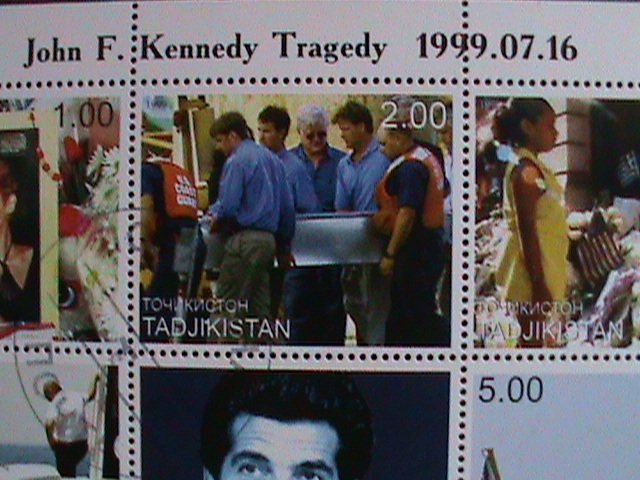 TAJIKISTAN-1999-JOHN F. KENNEDY TRAGEDY-JULY 16TH 1999-CTO-S/S VERY FINE