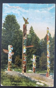 1926 Vancouver Canada Picture Postcard Cover To England Indian Totem Poles
