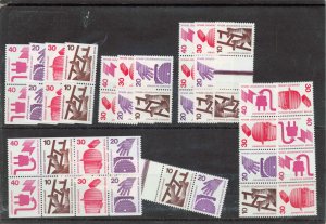 GERMANY BERLIN 9N316-25  mnh  tete beche combos