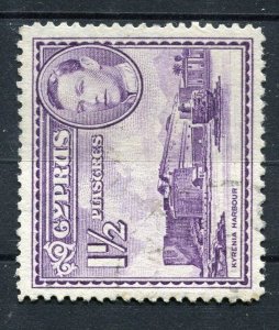 CYPRUS; 1938 early GVI issue fine used 1.5Pi. value