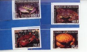 2011 Fr Polynesia Crabs Set of 4 (Scott 1042-5) MNH