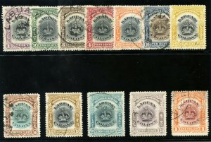 Labuan 1902 KEVII set complete very fine used. SG 117-128. Sc 99A-109.