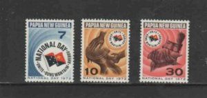 PAPUA NEW GUINEA #352-354 1972 NATIONAL DAY MINT VF NH O.G