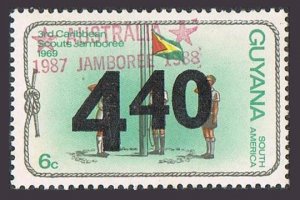 Guyana 1858,MNH.Michel 2070.Scouting 1988.AUSTRALIA 1987 JAMBOREE 1988 overprint