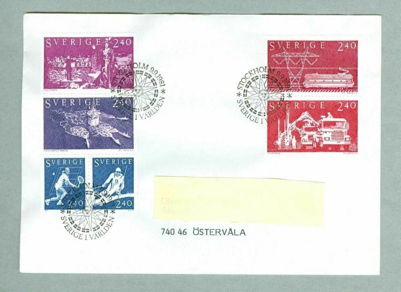 Sweden. FDC B Borg Tennis. Ski 1981 Sweden World. Engraver Z. Jakus. Addressed