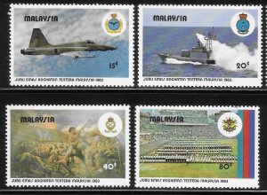 Malaysia 1983 Armed Forces 50th anniversary Sc 262-265 MNH A1163