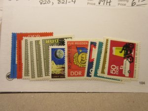 GERMANY DDR Scott 813-4, 815-8, 819, 820, 821-4 MINT HINGED Cat $6.15