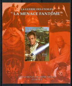 Star Wars Stamps Niger 1998 MNH Phantom Menace Obi-Wan Kenobi 1v IMPF M/S