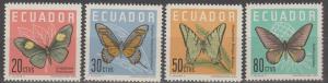 Ecuador #680-83 F-VF Mint NH ** Butterflies