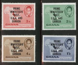 GHANA Scott 28-31 MNH** 1958 overprint set