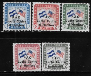 Honduras 1964 FAO Freedom from Hunger Campaign Sc C320-C324 MNH A1625