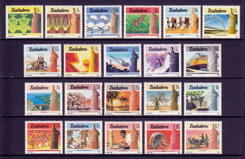 Zimbabwe - Scott #493//513 - MNH - Missing #514, some minor gum toning - SCV $33