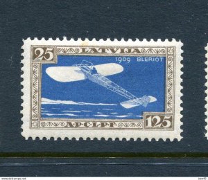 Latvia 1932 Air Post Semi Postal Aviation Pioneers Perf MH 13994