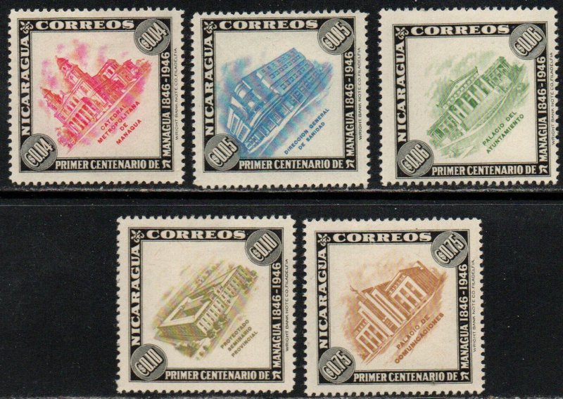 Nicaragua Sc #701-705 Mint Hinged