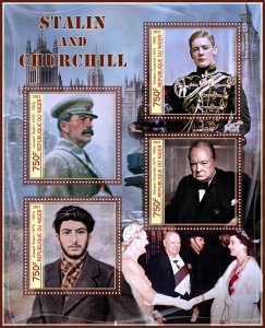 Stamps. Joseph Stalin, Winston Churchill 2021 year 1+1 sheets perf Niger