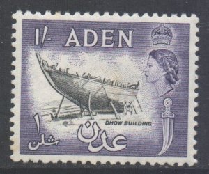 Aden Scott 55a - SG63, 1954 Elizabeth II 1/- Black MH*