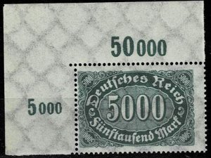 Germany 1923,Sc.#208 MNH, Plate Printing Margin cv € 3,00
