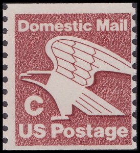 US 1947 Brown Eagle C Rate 20c coil single MNH 1981