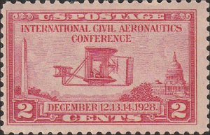 # 649 Mint Hinged Carmine Rose Aeronautics Conference