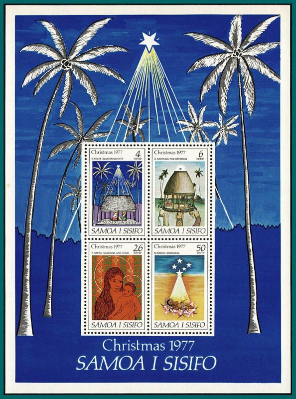 Samoa 1977 Christmas, MS MNH 465a,SGMS500