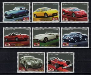 SIERRA LEONE 2007 - Ferrari cars / complete set MNH