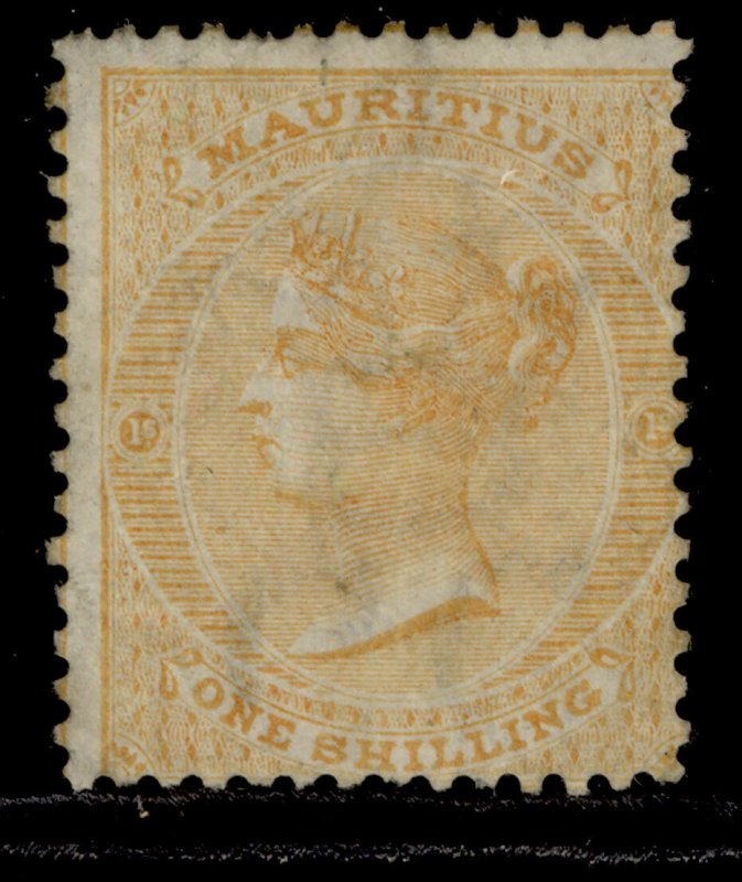 MAURITIUS QV SG68, 1s yellow, M MINT. Cat £375.