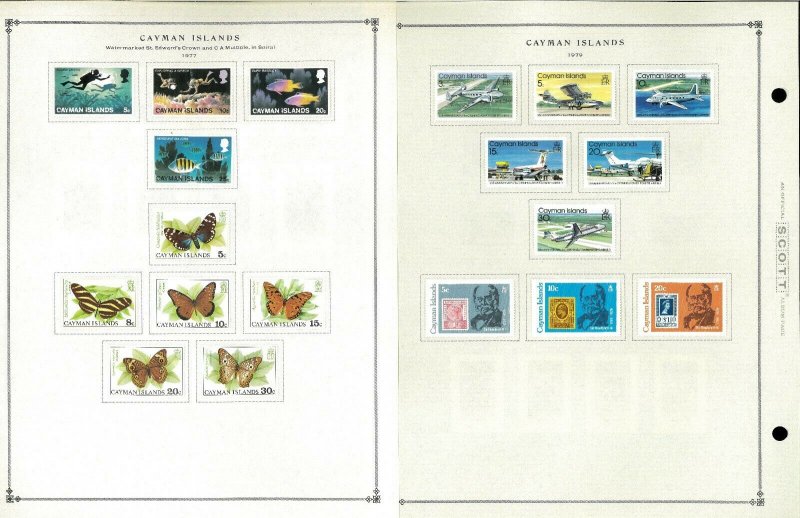 Cayman Islands 1946-1994 M & U Hinged on Scott Internation Pages Thru 1999.