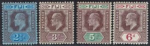 FIJI 1903 KEVII RANGE TO 6D WMK CROWN CA