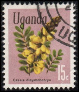 Uganda 117 - Cto - 15c Popcorn Cassia (1969)