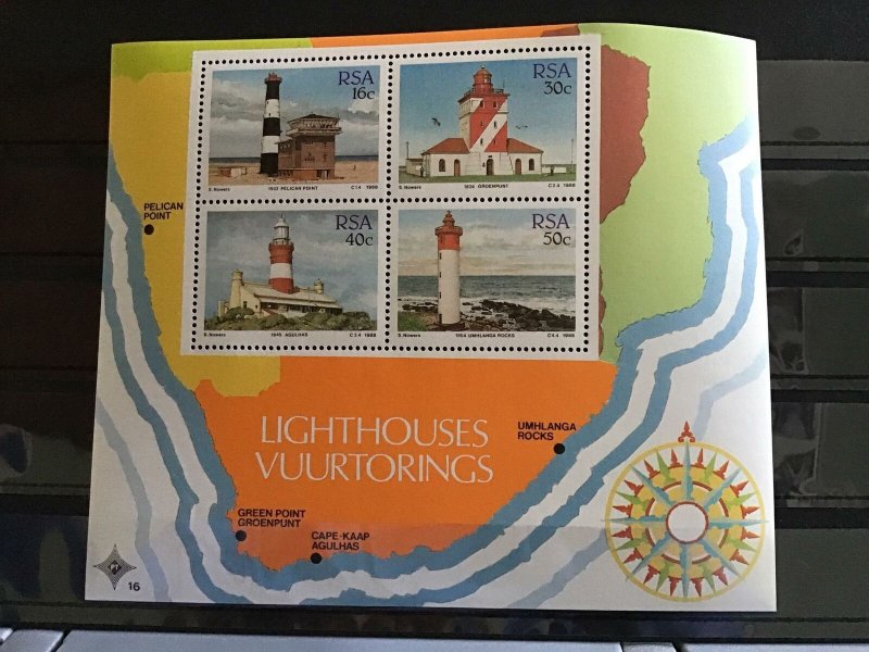 South Africa 1988 Lighthouse   stamps sheet   R25371