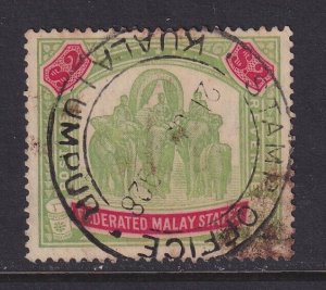 Malaya - Federated States, Scott 74 (SG 78), used revenue cancel (stain)