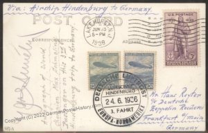 Germany 1936 Hindenburg Zeppelin UNLISTED USA Mi23 Cover MAX SCHMELLING A 106959