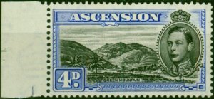 Ascension 1940 4d Black & Ultramarine SG42c P.13.5 Fine MNH (2)