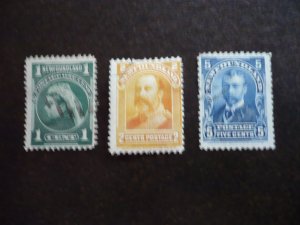 Stamps - Newfoundland - Scott# 80,81,85 - Used Part Set of 3 Stamps