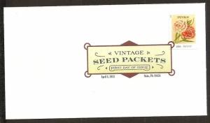 US 4760 Vintage Seed Packets Pinks DCP FDC 2013