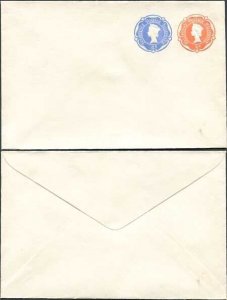 ESCP885 QEII 1/2d orange and 4d Blue Stamp To Order Envelope Mint