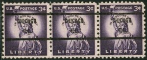 United States #1035- MNH PRECANCELLED STRIP OF 3 -1954 - NOB056