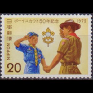 JAPAN 1972 - Scott# 1130 Boy Scouts 50th. Set of 1 NH